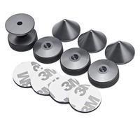 PrecisionGeek Aluminio Anodizado Gris Bronce Puntas/Spikes de desacople para Altavoces + 3M Adhesiva Almohadilla de Espuma