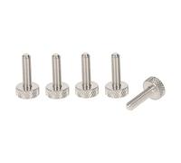 PrecisionGeek - Juego de 5 tornillos moleteados M4 x 15 mm en aluminio | Tornillos de precisión manuales para muebles, modelismo y proyectos mecánicos