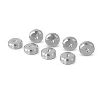 PrecisionGeek Juego de 8 almohadillas de aluminio biselado para altavoces de 20 mm de diámetro, protectores de suelo de 8 mm de grosor para altavoces, soportes y subwoofers