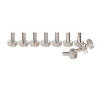 PrecisionGeek M5 x 10 mm de aluminio moleteado plano tornillos para pulgar (juego de 10)