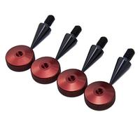 PrecisionGeek M6 Aluminio Anodizado Negro y Rojo Puntas/Spikes de desacople para Altavoces (Conjunto de Cuatro)