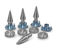 PrecisionGeek M6 Aluminio Puntas/Spikes de desacople para Altavoces + Incluye Tuercas par Clavar (Conjunto de Cuatro)