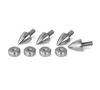 PrecisionGeek M8 25mm Acero Inoxidable Puntas/Spikes de desacople para Altavoces + Almohadillas achaflanado (4pz)
