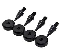 PrecisionGeek M8 Aluminio Anodizado Negro Puntas/Spikes de desacople para Altavoces (Conjunto de Cuatro)