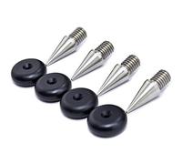 PrecisionGeek M8 INOX + Aluminio Anodizado Negro Puntas/Spikes de desacople para Altavoces (Conjunto de Cuatro)