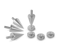 PrecisionGeek - Picos de Altavoz Grandes de Aluminio M6, Cono de 20 mm de diámetro, Almohadillas para Altavoces de 20 mm de diámetro con Bordes con Acabado moleteado