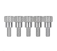 PrecisionGeek Tornillo moleteado M3 de acero inoxidable, cabeza de traste de 10 mm, AISI 303 CNC torneado en Polonia, tuerca moleteada para electrónica, óptica y mecánica de precisión, juego de 5