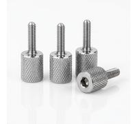 PrecisionGeek Tornillo para pulgar de acero inoxidable M4 x 12 mm 4pz - llave hexagonal en la cabeza