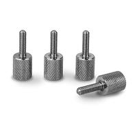 PrecisionGeek Tornillo para pulgar de acero inoxidable M4 x 12 mm 4pz - llave hexagonal en la cabeza