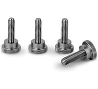 Precisiongeek Tornillo para pulgar de hombro de acero inoxidable M5 x 19 mm 4pz