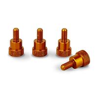 PrecisionGeek Tornillo Para Pulgar de Hombro de Aluminio Anaranjado M6 x 10mm L-22mm 4pz