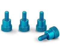 PrecisionGeek Tornillo Para Pulgar de Hombro de Aluminio Azul M4 x 10mm L-20mm 4pz