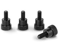 PrecisionGeek Tornillo Para Pulgar de Hombro de Aluminio Negro M4 x 10mm L-20mm 4pz
