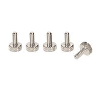 PrecisionGeek - Tornillos de Cabeza Moleteada M5 x 10 mm - Aluminio Anodizado - Tornillos Manuales de Ajuste - Juego de 5