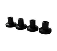 PrecisionGeek - Tuercas moleteadas/Rueda moleteada - Tuerca de seguridad - Adaptador, plana - Acero oxidado M4 x 13 mm, 16 mm de diámetro DIN 466 Hombro (Juego de 4)