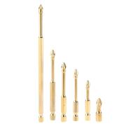Precisions - Broca de destornillador para impactos de aleación de acero de 25 a 150 mm, color dorado, varios tamaños, broca de aleación de acero