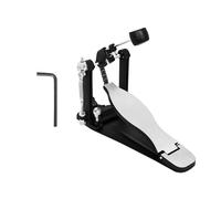 Precisions - Pedal de bombo de doble cadena con marco de metal ajustable, compatible con pie con textura de metal ajustable