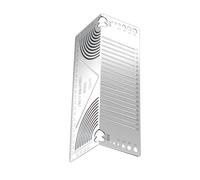 PrecisionSteel Instrumento de marcado de ángulos multifunción herramienta de plantilla de flexión de metal para diseño de curva de 90° en tubo cuadrado, ángulos ajustables, herramienta de marcado de