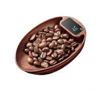 Preciso grano de café balanza para Timemore y Acaia, precisión 0,1G | Madera de nogal con pantalla LED, tamaño compacto 135 x 75 cm para accesorios de espresso, ideal para granos de café y café