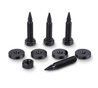 PrecisonGeek Acero Negro M8 45mm Picos/Spikes de Altavoces + Altavoz Almohadillas Fina 20mm 4pz