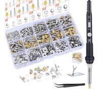 Preciva 716 Piezas Kit Insertos Roscados,Tuercas De InsercióN,Puntas Soldadorm2/M3/M4/M5/M6, Kit Profesional De Insertos Roscados Para ImpresióN 3d Y Modelismo