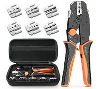 Preciva Conjunto De 6 Pinzas De Engaste Con Mordazas De LiberacióN RáPida,Piezas Crimpadora,Alicates Con Mordazas Cambiables Para Engarzar