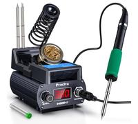 Preciva Estación de soldadura portátil, estación de soldador con pantalla digital de 75 W, calentamiento rápido (5S), conversión °C/ºF (200.0 °C a 480.0 °C), soporte de apagado automático y