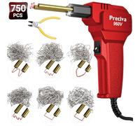 Preciva Kit Profesional de Reparación de Parachoques de Plástico con 750 Piezas de Grapas y Soldador de Plástico Rápido, reparación de máquinas para coche, parachoques/piezas de repuesto