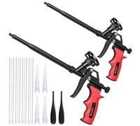 Preciva - Pistola de espuma expansible, 2 unidades, pistola de espuma expandible de poliuretano profesional, adecuada para calafatear, rellenar, sellar