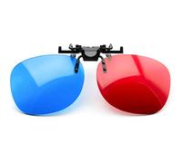 PRECORN Gafas 3D Rojo/Cian Clip-On para usarios de Gafas (Gafas 3D-Anaglyph) para TV 3D y Juegos 3D