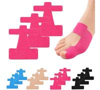 Precut Athletic Tape for Bunion Care, Pre Cut Bunion Support Kinesiology Tape, Kinesiology Tape Pre Cut for Big Toe Alignment, Skin Friendly Comfort for Runners Daily Walking (Pink-60PCS)