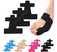 Precut Athletic Tape for Bunion Care, Pre Cut Bunion Support Kinesiology Tape, Kinesiology Tape Pre Cut for Big Toe Alignment, Skin Friendly Comfort for Runners Daily Walking (Black-60PCS)