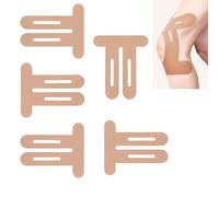 Precut Kinesiotapes - Cintas para el dolor de rodilla, 5 unidades, color beige, precortadas, resistentes al agua, cinta de fisioterapia elástica para apoyo de articulaciones y alivio del dolor