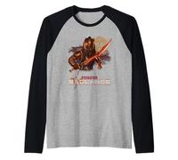 Predator: Badlands DEK with Sword and Logo Official Movie Camiseta Manga Raglan