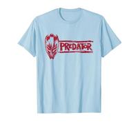 Predator: Badlands Dek's Mask and Logo Official Movie Camiseta, Hombre, Azul Bebé, XXL