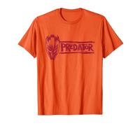 Predator: Badlands Dek's Mask and Logo Official Movie Camiseta, Hombre, Naranja, S