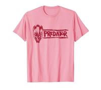 Predator: Badlands Dek's Mask and Logo Official Movie Camiseta, Hombre, Rosado, L