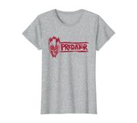 Predator: Badlands Dek's Mask and Logo Official Movie Camiseta, Mujer, Gris Jaspeado, XL