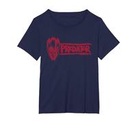 Predator: Badlands Dek's Mask and Logo Official Movie Camiseta, Mujer Tallas Grandes, Azul Marino, 1XL Grande