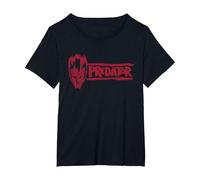 Predator: Badlands Dek's Mask and Logo Official Movie Camiseta, Mujer Tallas Grandes, Negro, 5XL Grande