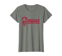 Predator: Badlands Dek's Mask and Logo Official Movie Camiseta, Mujer, Verde Militar Jaspeado, 3XL