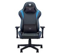 Predator Chair Gaming - Silla Gamer Ergonomica, Cojín lumbar, Cabeza extraíble, Reposabrazos ajustables, Cuero Sintético, 87 x 69 x 139 - Negro y Azul