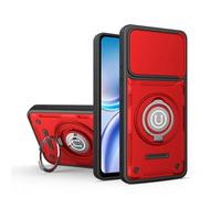 PREDCFVY For ZTE Blade A36 4G/5G Case, Shockproof Phone Cover with Built-in Kickstand & Slide Camera Protector, Heavy Duty Drop Resistant Full Body Protective