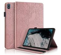 PREDCFVY Funda de piel sintética con tapa para Nokia T20 de 10.4 pulgadas 2021, cubierta protectora con diseño de árbol de la vida, ranura para tarjetas, PC (oro rosa)
