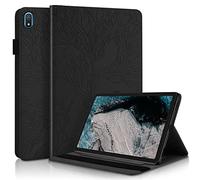 PREDCFVY Funda de piel sintética con tapa para Nokia T20 de 10.4 pulgadas 2021, cubierta protectora con diseño de árbol de la vida, ranura para tarjetas, PC (negro)