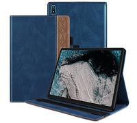 PREDCFVY Funda de piel sintética para Nokia T20 de 10.4 pulgadas 2021 que protege la correa de fijación ajustable, ranura para tarjetas, a prueba de golpes, tablet PC (azul)