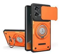 PREDCFVY Funda for Motorola Moto G35, Cubierta de teléfono a Prueba Golpes con Soporte Incorporado y Protector cámara Deslizante, Funda Protectora Cuerpo Completo Resistente a caídas