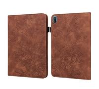 PREDCFVY Funda para tableta Nokia T20 de 10.4 pulgadas 2021, delgada, plegable, con correa de fijación ajustable, ranura para tarjetas, a prueba de golpes (marrón)