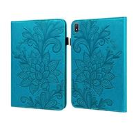 PREDCFVY Funda para tableta Nokia T20 de 10.4 pulgadas 2021, delgada, plegable, con correa de fijación ajustable, ranura para tarjetas, a prueba de golpes (azul)