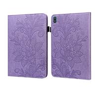 PREDCFVY Funda para tableta Nokia T20 de 10.4 pulgadas 2021, delgada, plegable, con correa de fijación ajustable, ranura para tarjetas, a prueba de golpes (morado)